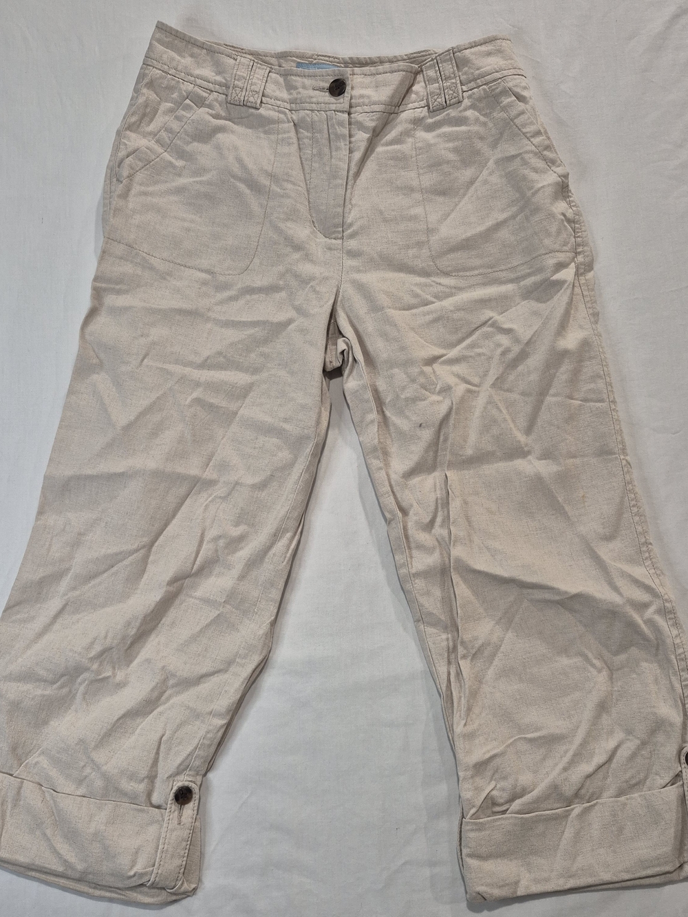 Denver Hayes Beige Straight-Leg Casual Pants